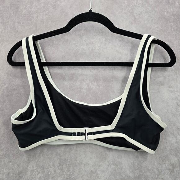 Xhilaration Black White Sports Hook Bikini Top Swimwear Medium - Picture 5 of 8
